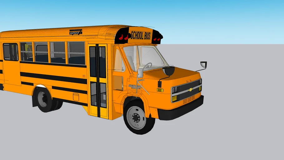 1995 Thomas Built Minotour GP school bus (ADA/Lift) (yellow roof)