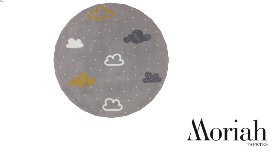 TAPETE INFANTIL REDONDO NUVENS