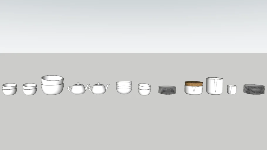 kitchen shelves plates bowls