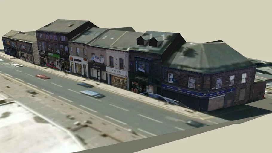 Arcade of shops on Otley Road