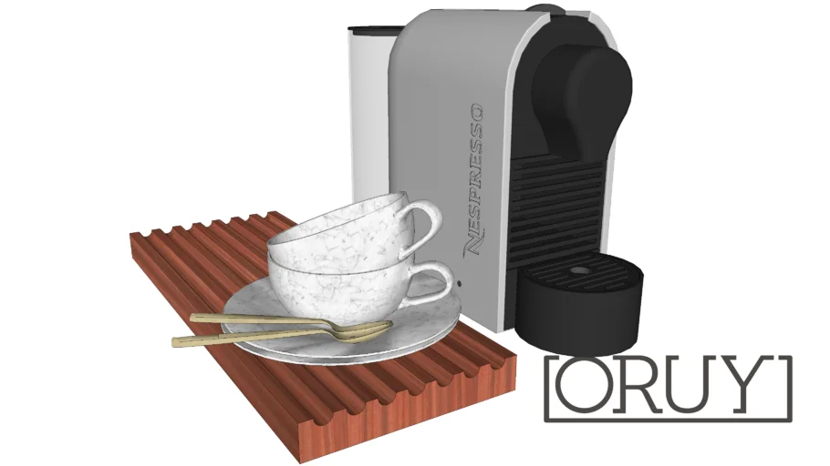 Bandeja Linee ORUY xícara nespresso café madeira coffee decor decoração