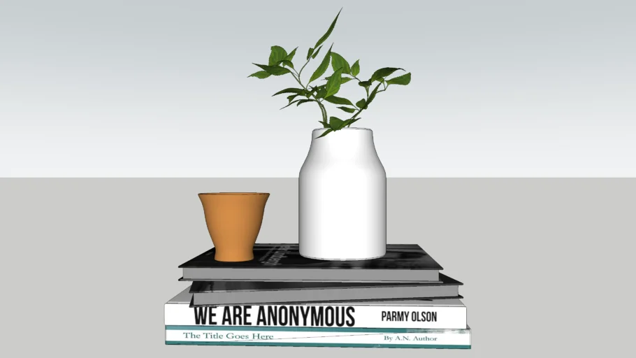 Books and Vase Decor