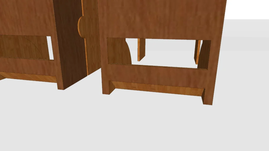 Desk & chair - interlocking
