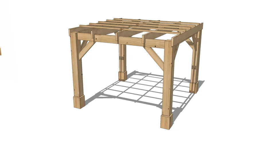 Wooden Garden Pergola 3m x3m