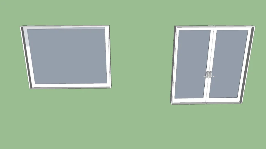 Scaleable (Dynamic) French Door and Fixed Window Panel