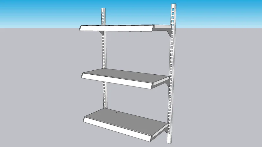 AF-PRATELEIRA AÇO CREMALHEIRA DUPLA 1M 600