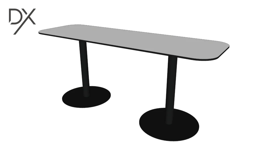 Sydney - Table commune - 72'' L x 24'' l x 30' H - Noir & Blanc | 3D ...