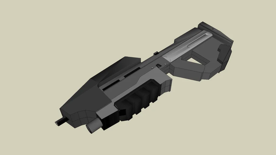 halo assault rifle, no textures.