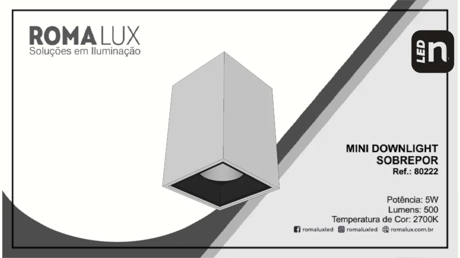 Spot Mini Downlight Sobrepor Romalux