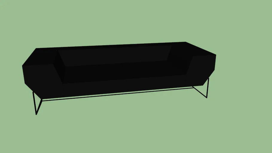 Black leather Sofa