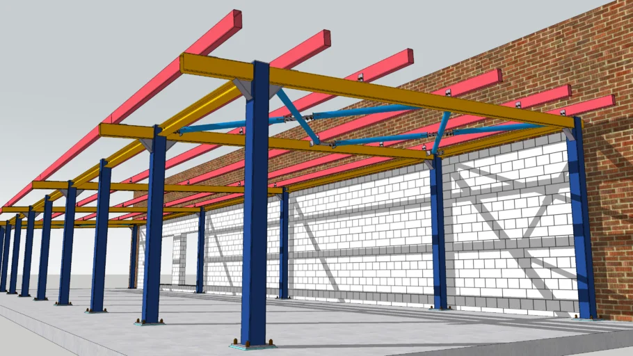 Steel structures for the coffee shop hall !