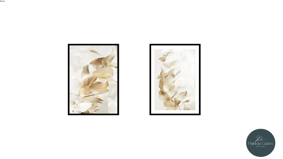 Quadros Eucalipto Dourado
