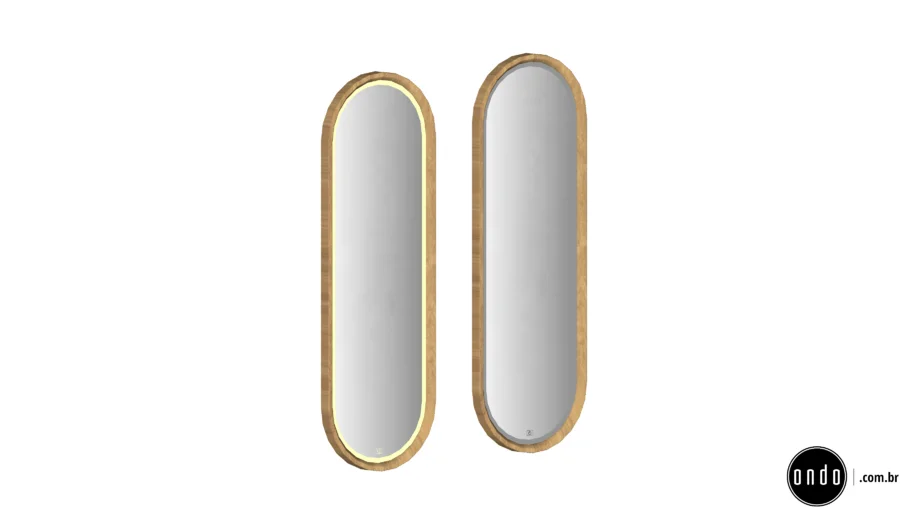 espelho led corpo inteiro oval oslo