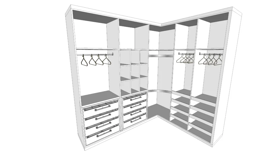 Armario em L (255x197cm)