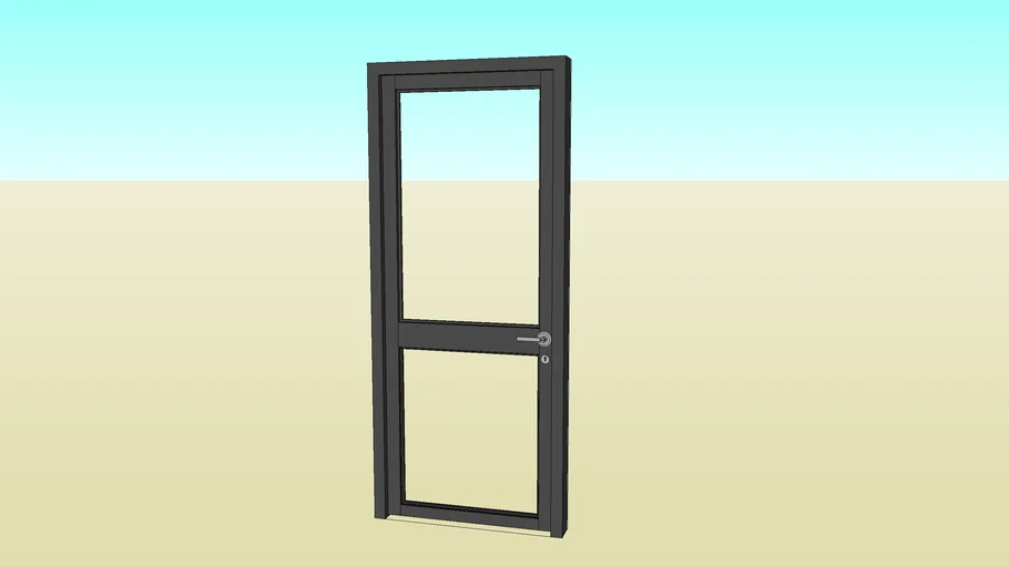 double panel glass door