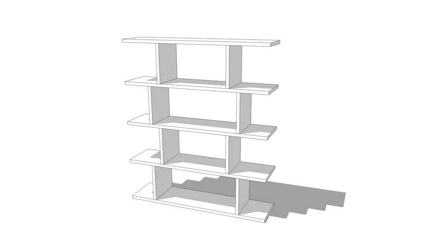 CB2 3.14 white bookcase