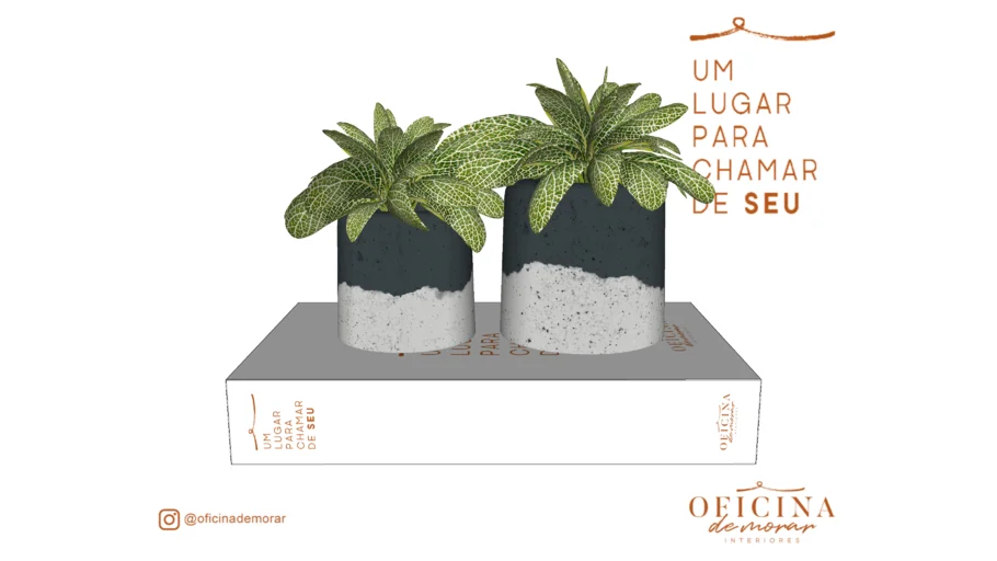 Decoração Livro Vaso Planta