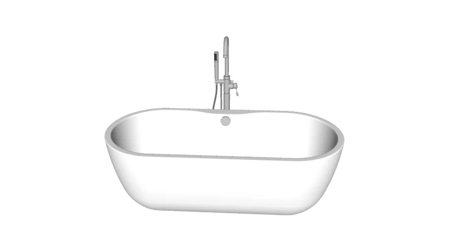Lisbon Freestanding Bathtub and freestanding Bath Shower Mixer