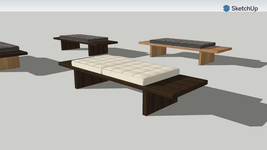 Bench with fancy cushions