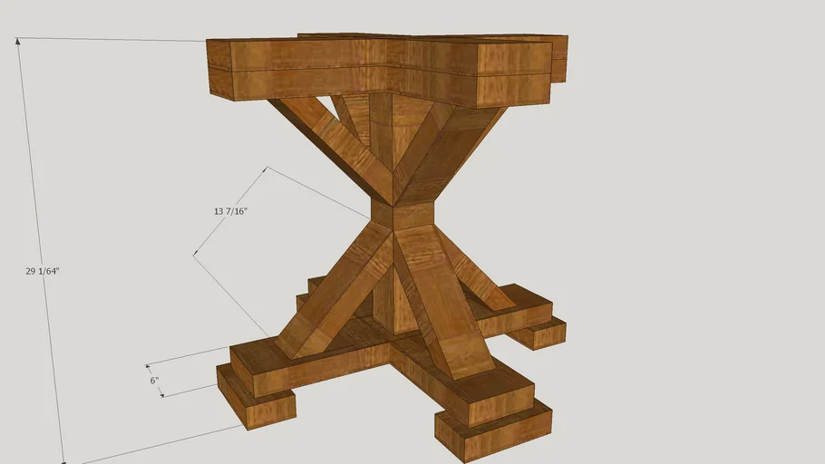 X frame table base | 3D Warehouse