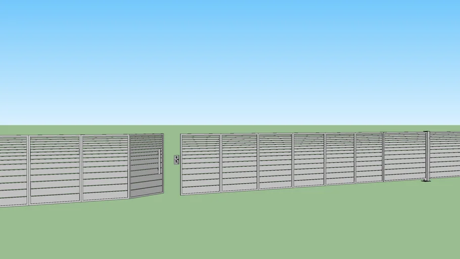 A tiered modern fence