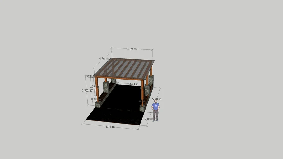 Pergola - Wood - Glass - Deck