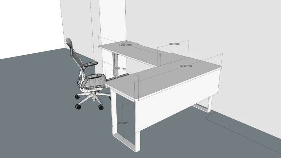 Office Frame DFT7 & Elevation desk