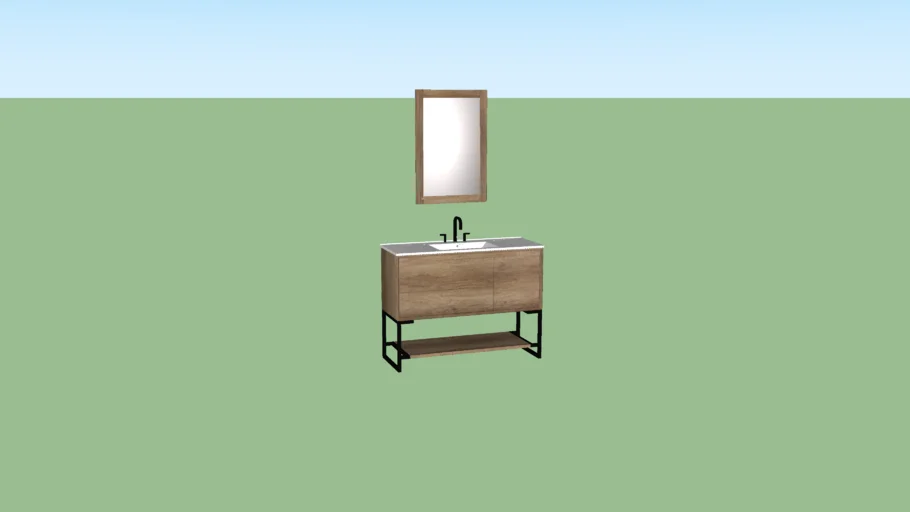 Ashley Floor Mount 48" Single Sink Vanity