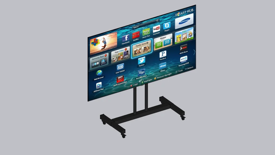 Tv con estructura con ruedas