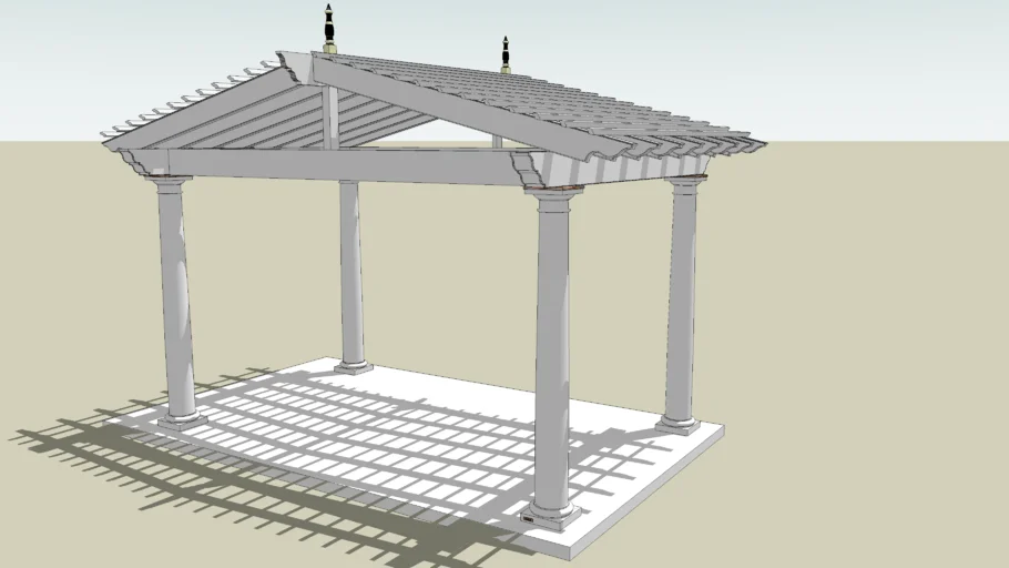 FineHouse Pergola with Pitched Overhead Elements
