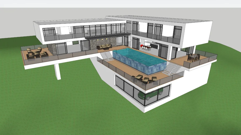 Modern European Hillside Mansion