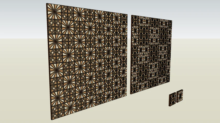 Wooden 3D panel
