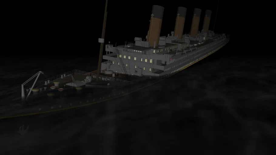 Titanic sinking scene