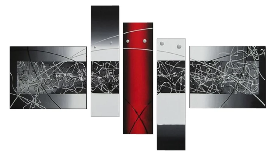 Framed 5 Panel Amazing Huge Canvas Wall Art