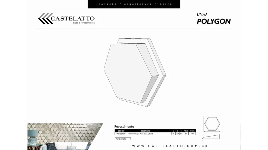 revestimento castelatto, Polygon