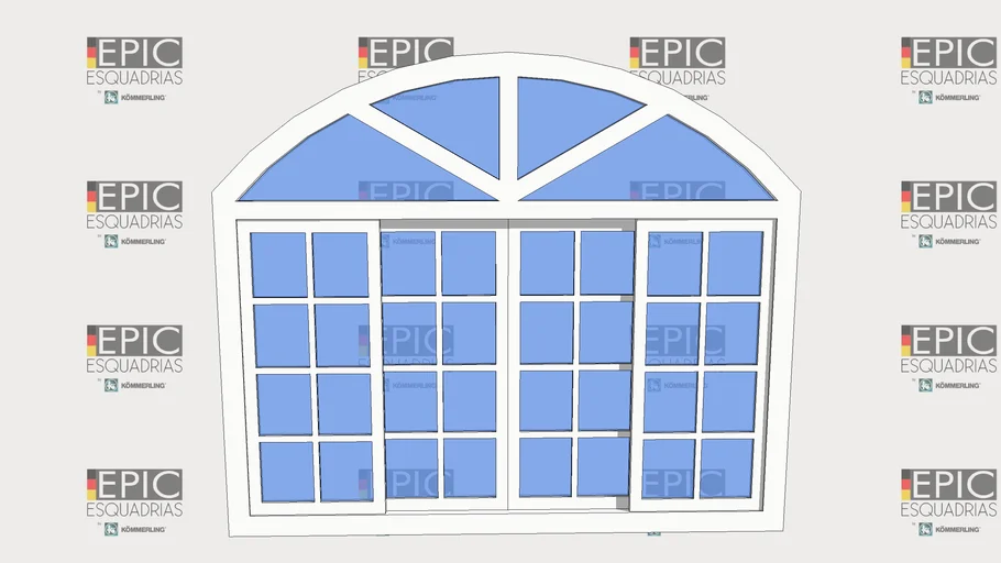 JANELA PINÁZIO 4 FOLHAS 130x80 EPIC PVC