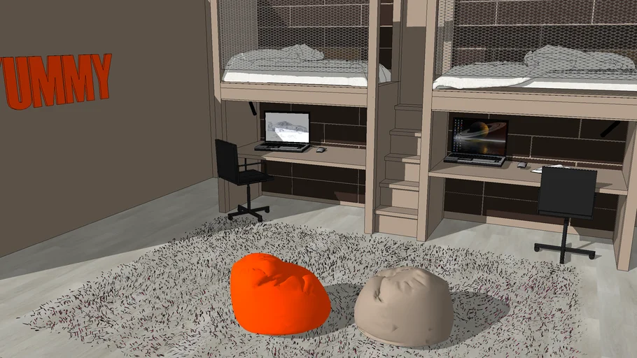 CHOCOLATE KIDS BEDROOM, CANOPY BED ,BEDROOM KIDS