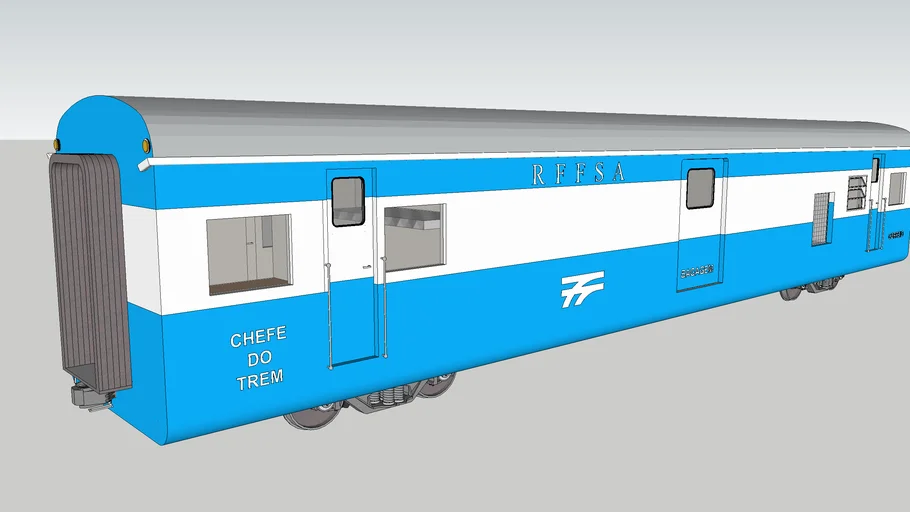 Carro Chefe do Trem,Bagagem,Correios - RFFSA - Brasil