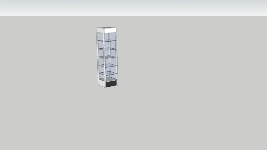 Vitrina Torre melamina vidrio 200x50x50