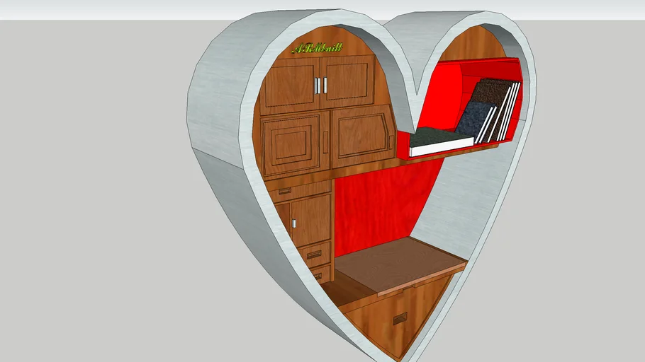 Heart-Shaped Hanging Cupboard