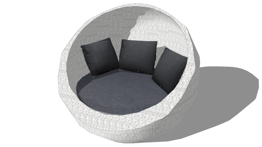 Fauteuil rond DURBAN blanc, Maisons du monde. Réf: 130.721 Prix:449€
