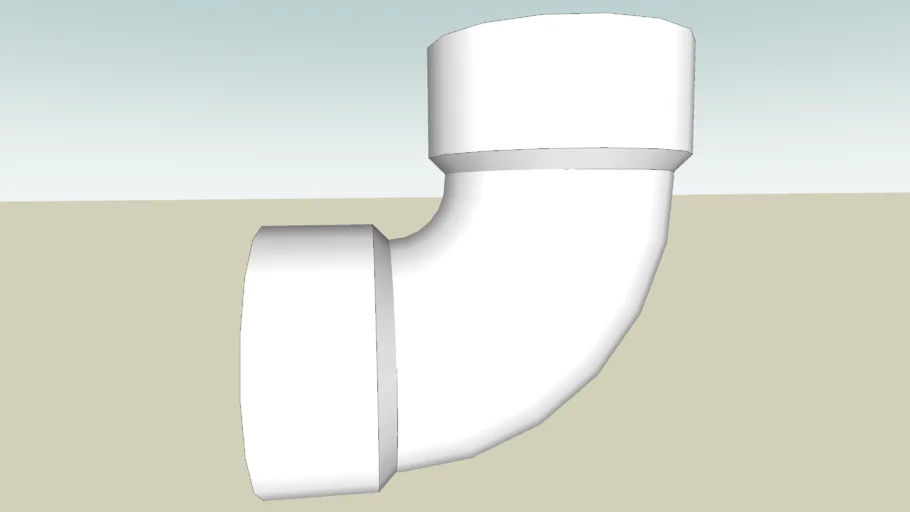 3" PVC 90-deg sanitary elbow
