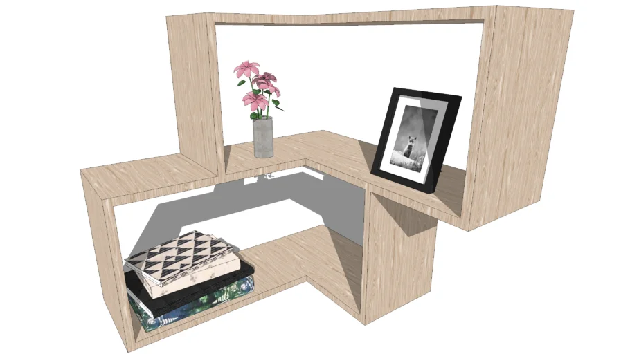 Corner bookshelf