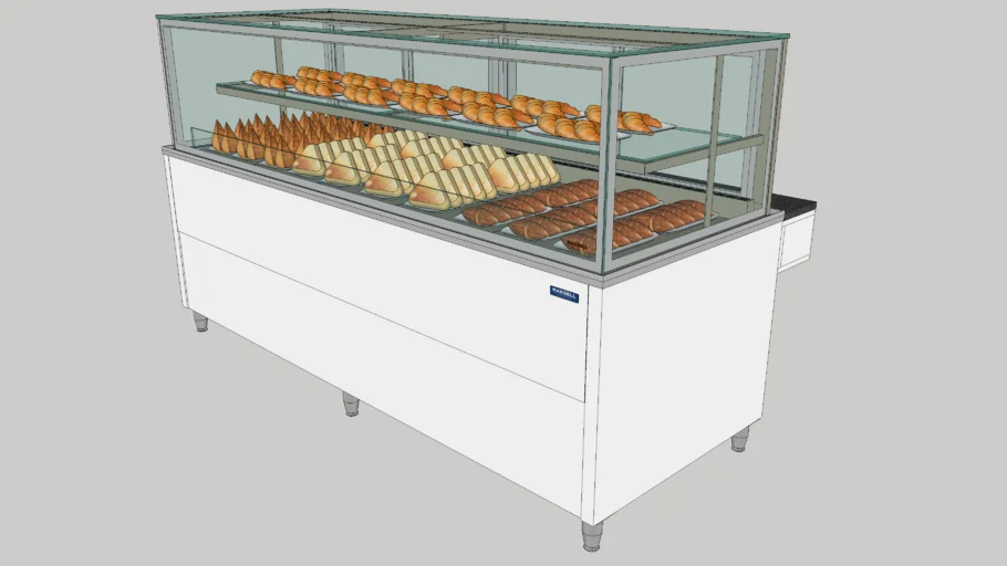 BALCÃO VITRINE BAIXA ESTUFA VISION 2000 SALGADOS PADARIA
