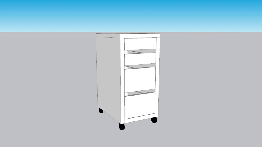 IKEA MICKE DRAWERS WHITE 