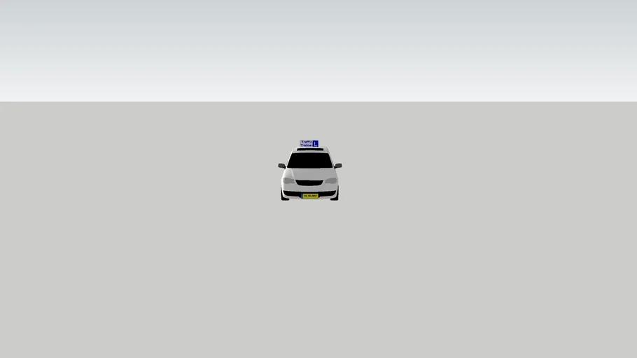 White VW Touran TrafficTrainer driving school car