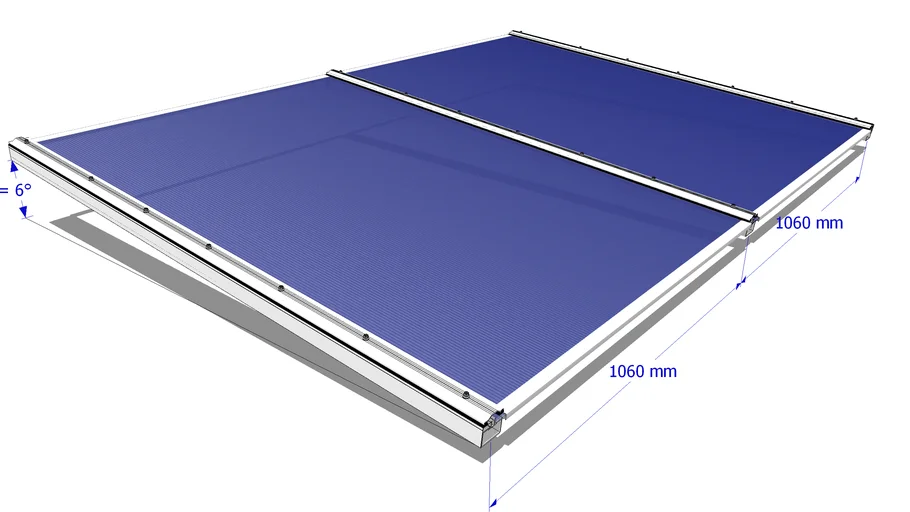 Caimento cobertura de Policarbonato