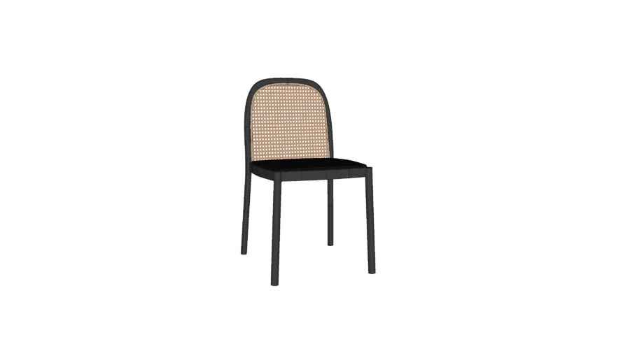NADIA BLACK CANE DINING CHAIR | CB2