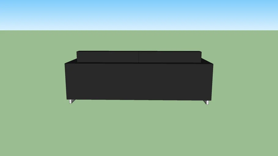 Sofa negro de 2 puestos