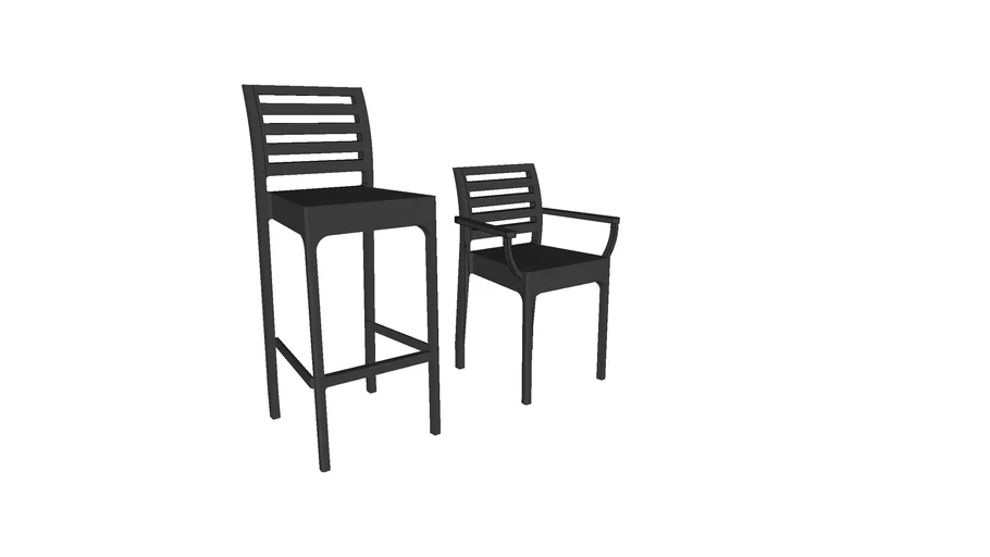 Plastic Bar Stool and Chair